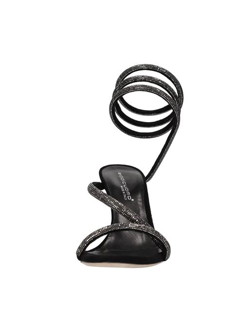 Sandali in camoscio e strass EDDICUOMO | B106/410 CAM.NERO